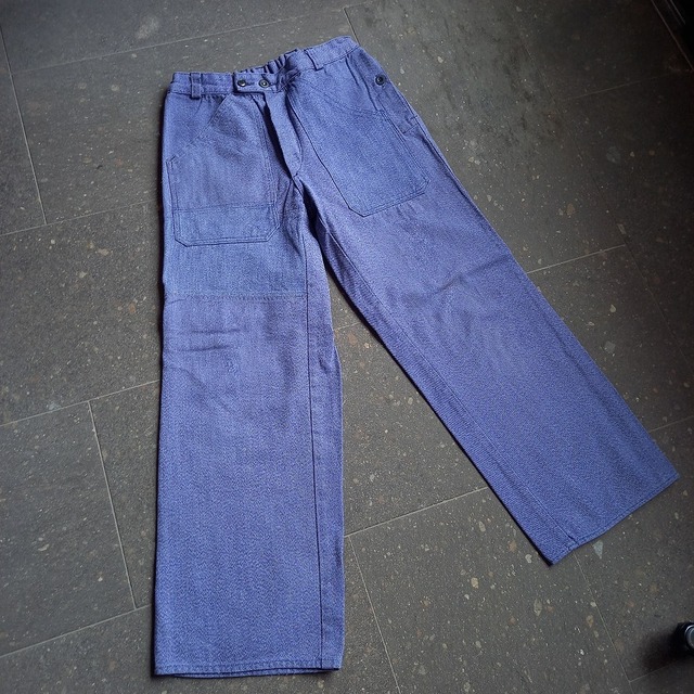 スイス製 デニムワークパンツ リペア used [105064]