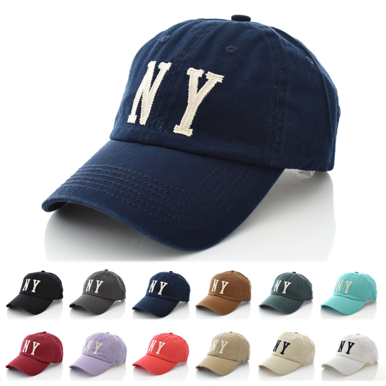 NYマーク 6パネル ベースボールキャップ ローキャップ