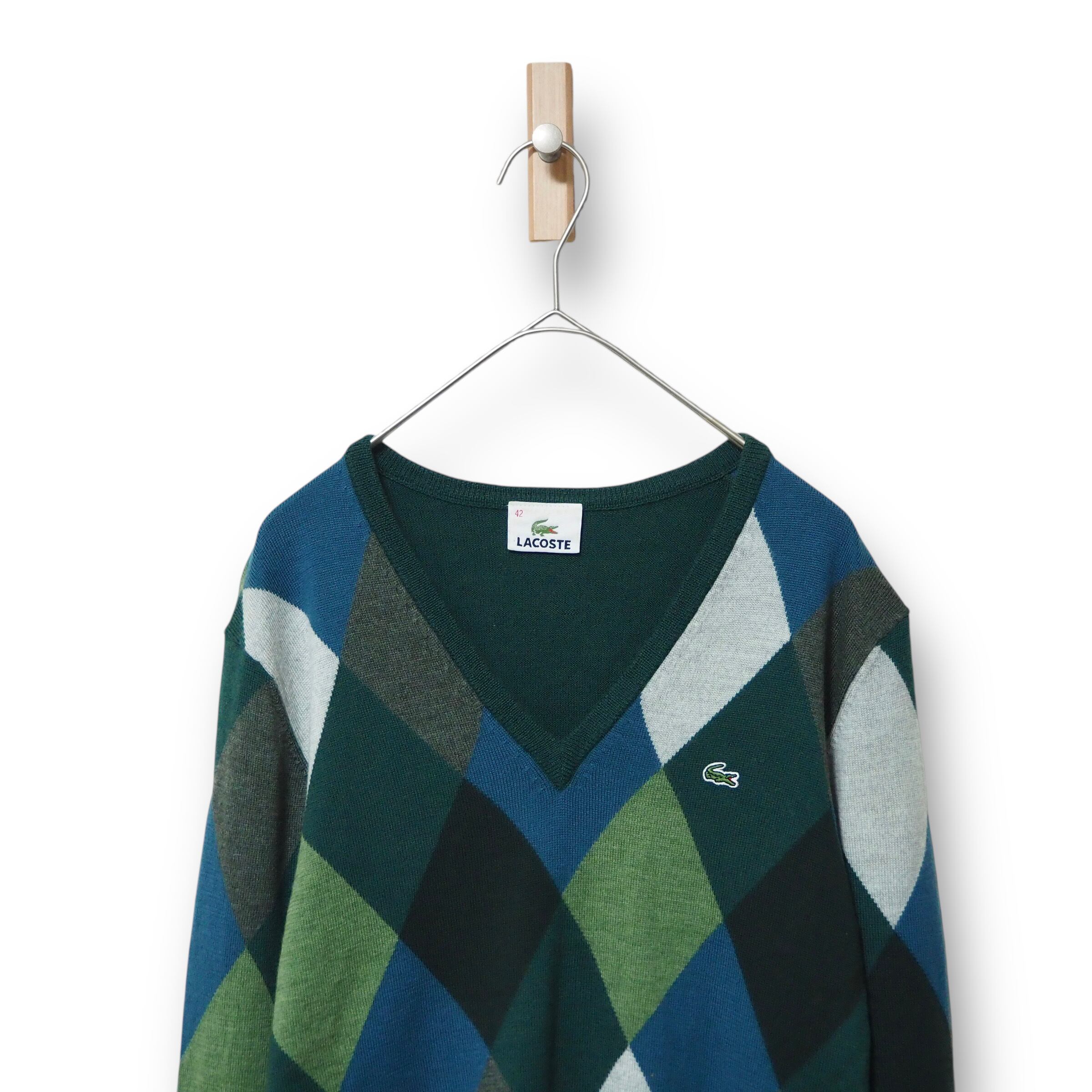 【LACOSTE】Vネックニット|Ladies