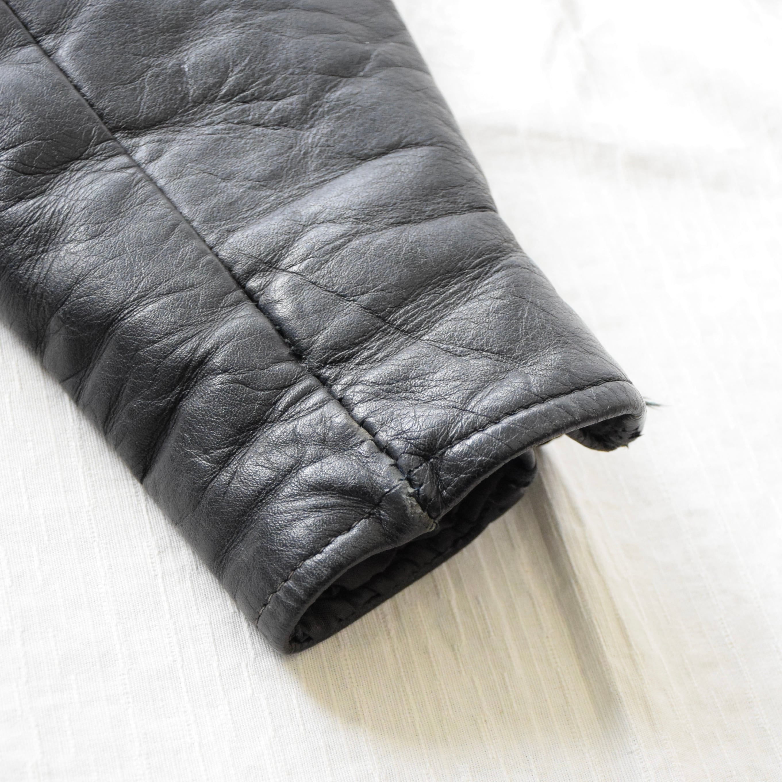 70's GENUINE LEATHER レザージャケット メンズ 40 ブラック