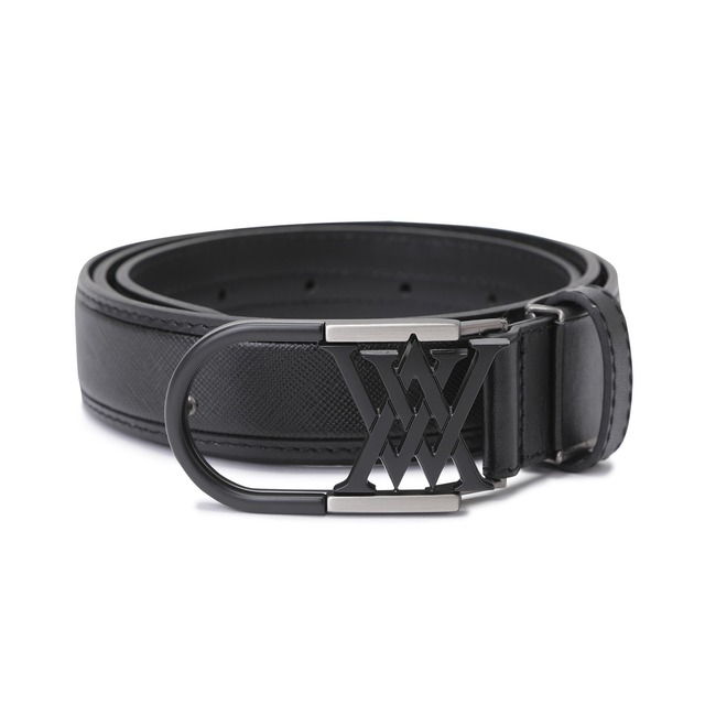 (W) ROUND BUCKLE BELT [サイズ: F(AGEUWBT01BKF)] [カラー: BLACK]