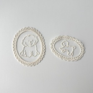 レースモチーフ dog ※ワッペンではございません。