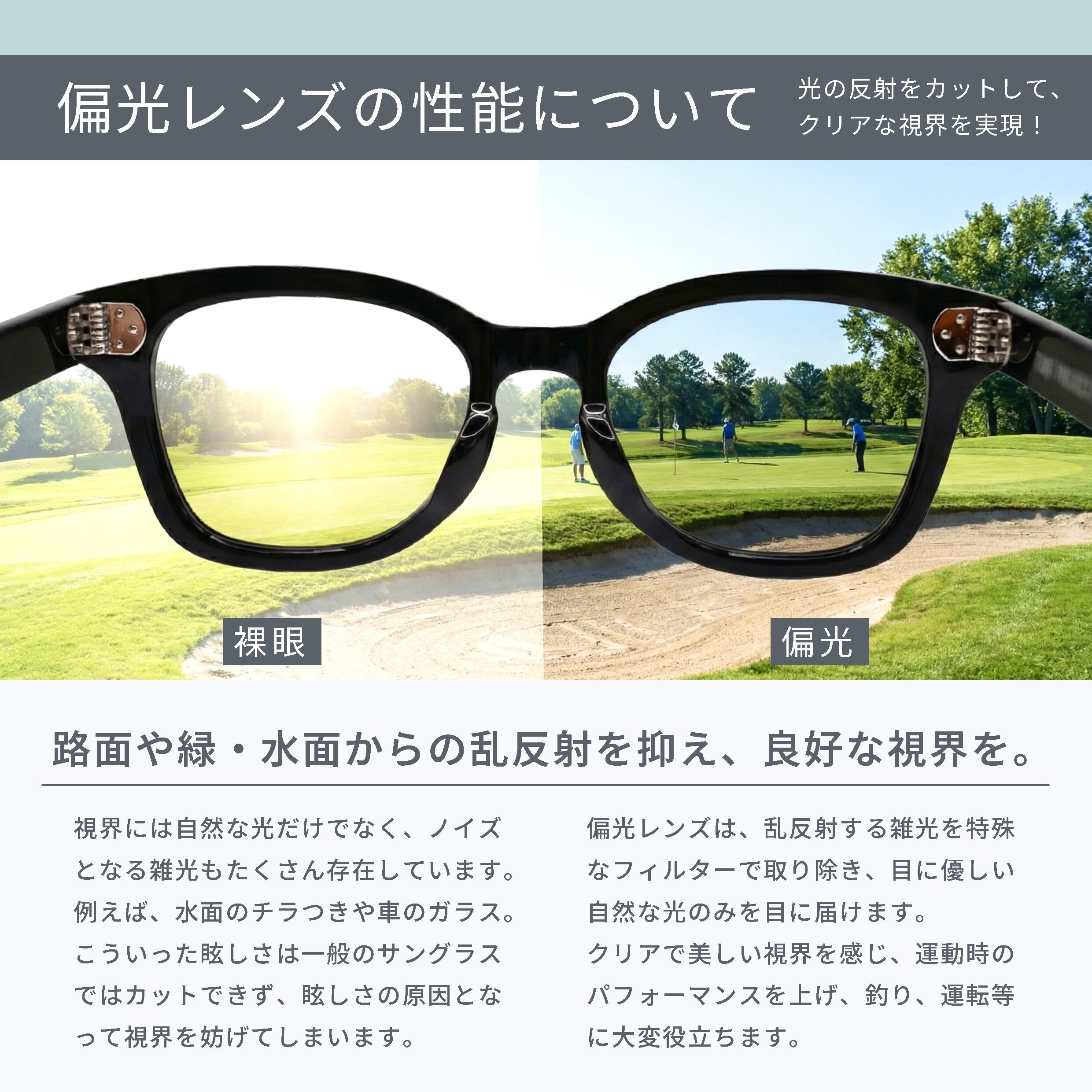 TURF PROJECT 日本製偏光レンズ搭載サングラス［TPGC-806］GOLF&CITY