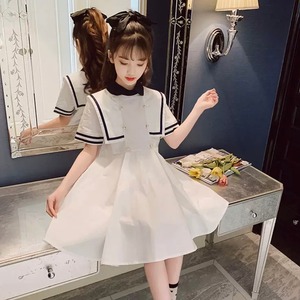 子供服 110〜150 半袖 フレアワンピース バイカラー ミディ丈 ドレス 送料無料 ワンピース ミモレ丈 ライン フロントボタン 子供 キッズコーデ キッズファッション キッズドレス キッズ 可愛い きれいめ エレガント 春 夏 秋 ガーリー お出かけ 外出 きれいめカジュアル 着回し ファッション デート コーディネート 重ね着 休日 特別な日 お祝い 記念日 演奏会 カジュアル 普段着 春コーデ 夏コーデ おしゃれ シンプル ゆったり 韓国ファッション コーデ パーティー パーティドレス 誕生日