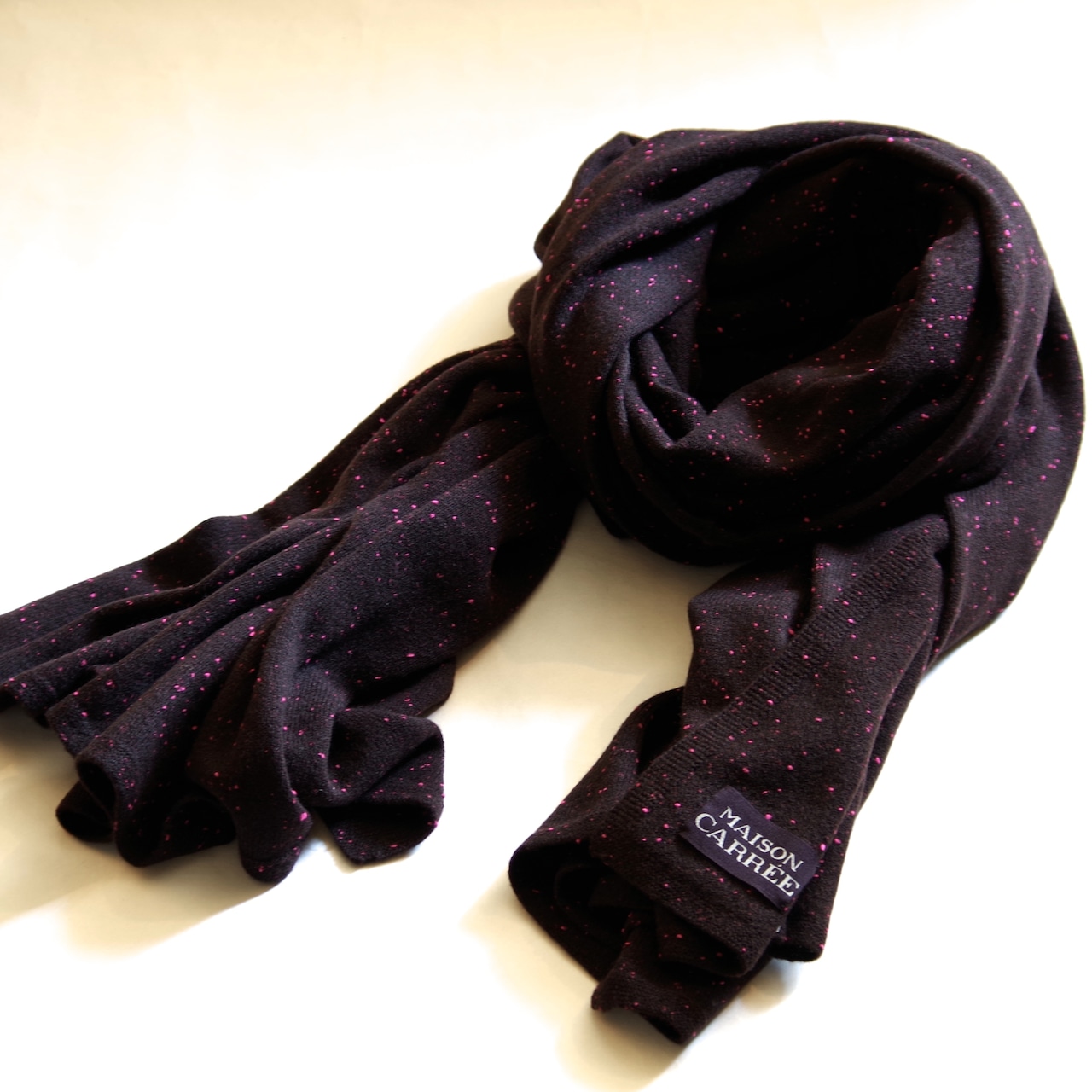 MAISON CARRÉE CASHMERE Stardust STOLE "BURGUNDY" 再入荷