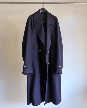 【新品】MINTENS Vintage wool cashmere Fabric double raglan coat made in JAPAN  ／日本製 ヴィンテージ生地 ウール カシミヤ ダブル コートラグランコートネイビー 日本製 イタリアサイズ50 Lサイズ程度