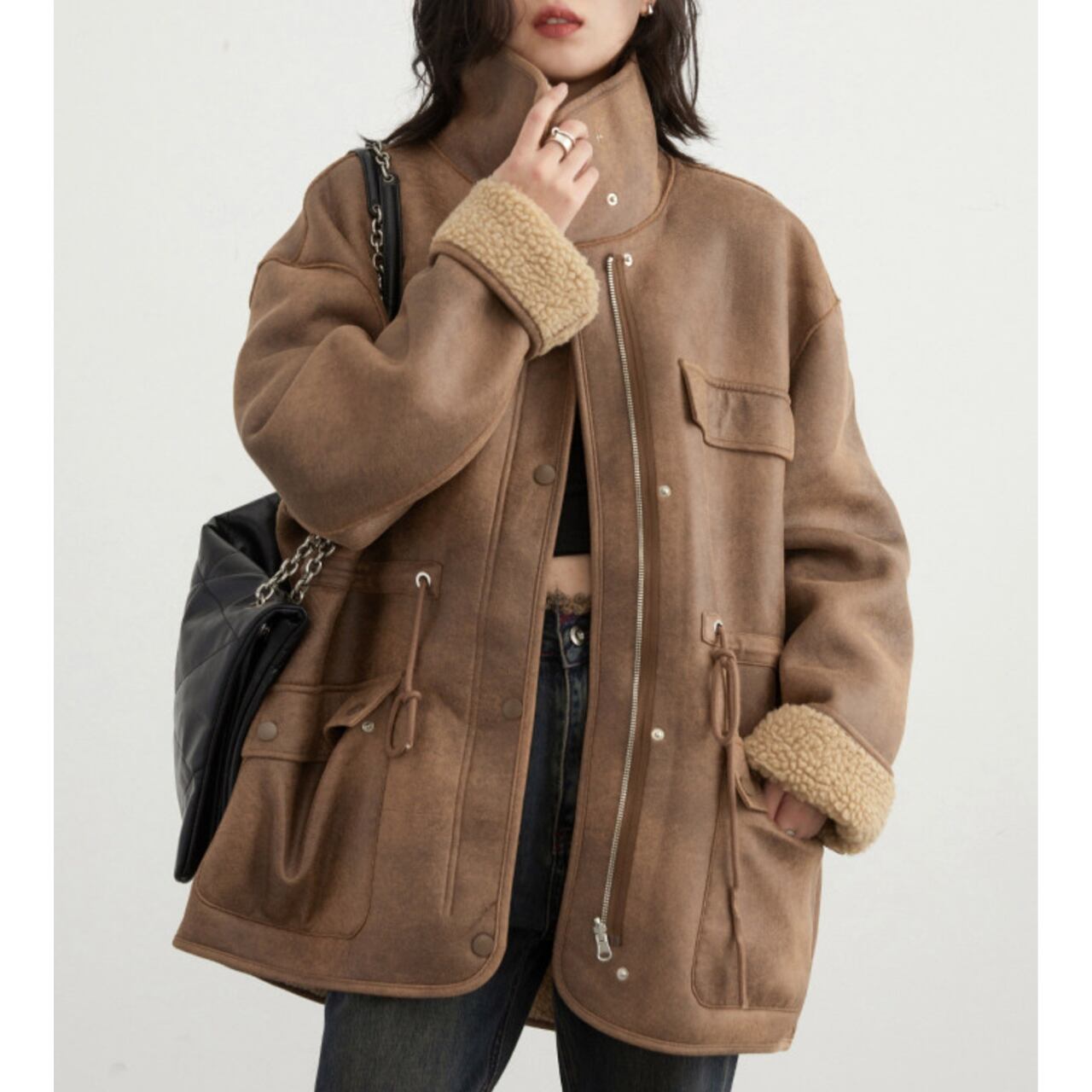 フェイクレザー リバーシブルジャケット 10064