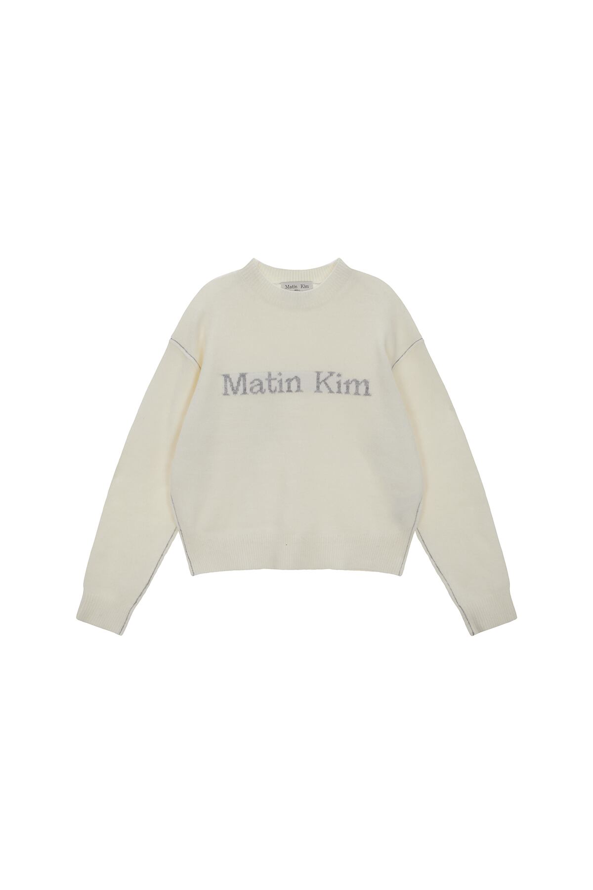 Matin Kim フード付きセーター ブラック F Matin Kim フード付きセーター ブラック F Matin Kim FRONT LOGO