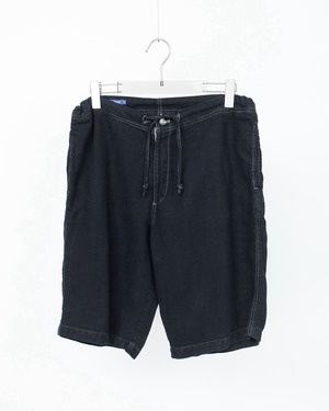 all linen baggy silhouette easy short trousers