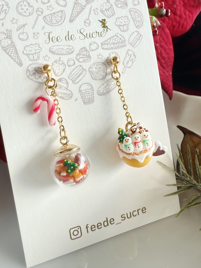 【受注セット販売】クリスマスドームクッキー＆マグカップケーキ アクセサリーorミニチュア