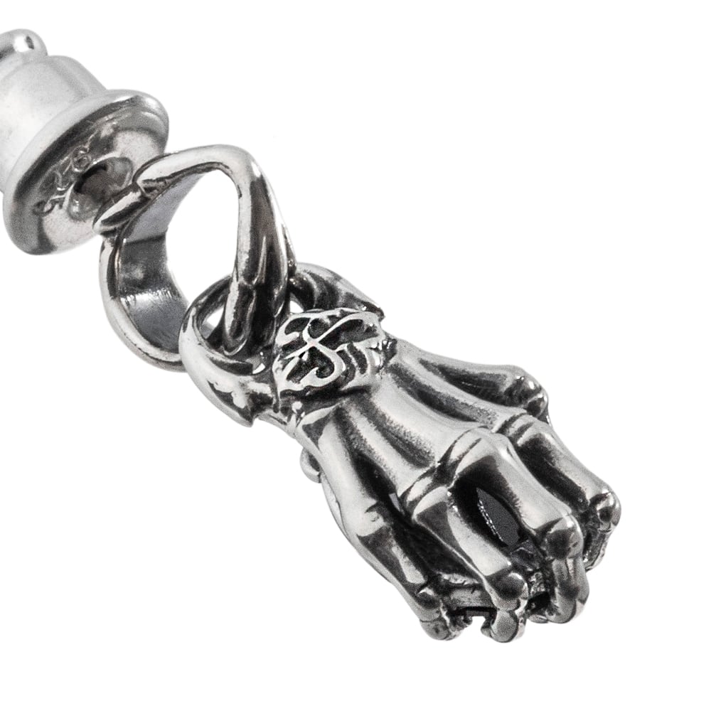 スカルハンドピアス 片耳用 ACE0178 Skull hand earrings シルバー