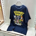 LOONEY TUNES キャラクタープリントTシャツ バッグス・バニー タズマニアンデビル ブラック