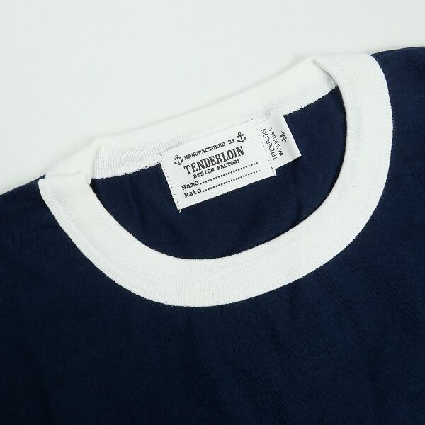 Size【M】 TENDERLOIN テンダーロイン TRIM TEE NAVY リンガーTシャツ