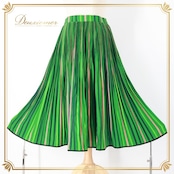 フォークダンス 衣装 スカート グリーン系 ナロッドニー NARODNI 緑 ストライプ柄 プリーツ 黒 白 赤 ボーダー 鮮やか チロリアン チロルスカート カントリー 柔らかい生地 ブラック系 レッド系 ホワイト系