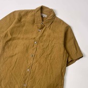 リネン 100% MARGARET HOWELL マーガレット ハウエル半袖シャツ M/マスタード系 メンズ