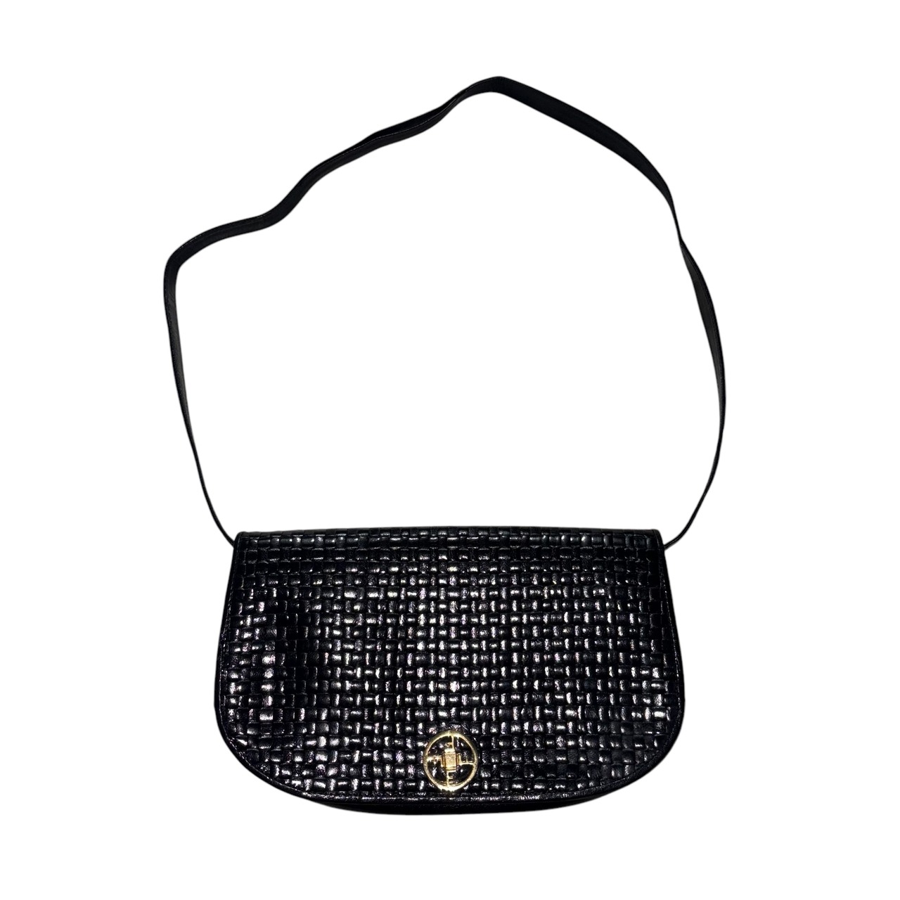 vintage FENDI black leather bag