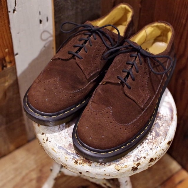 DR. MARTENS 3989 BROGUE SHOES / BROWN SUEDE / Made in ENGLAND ...