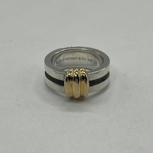 ティファニー TIFFANY グルーブドウィズ リング 10号 コンビ