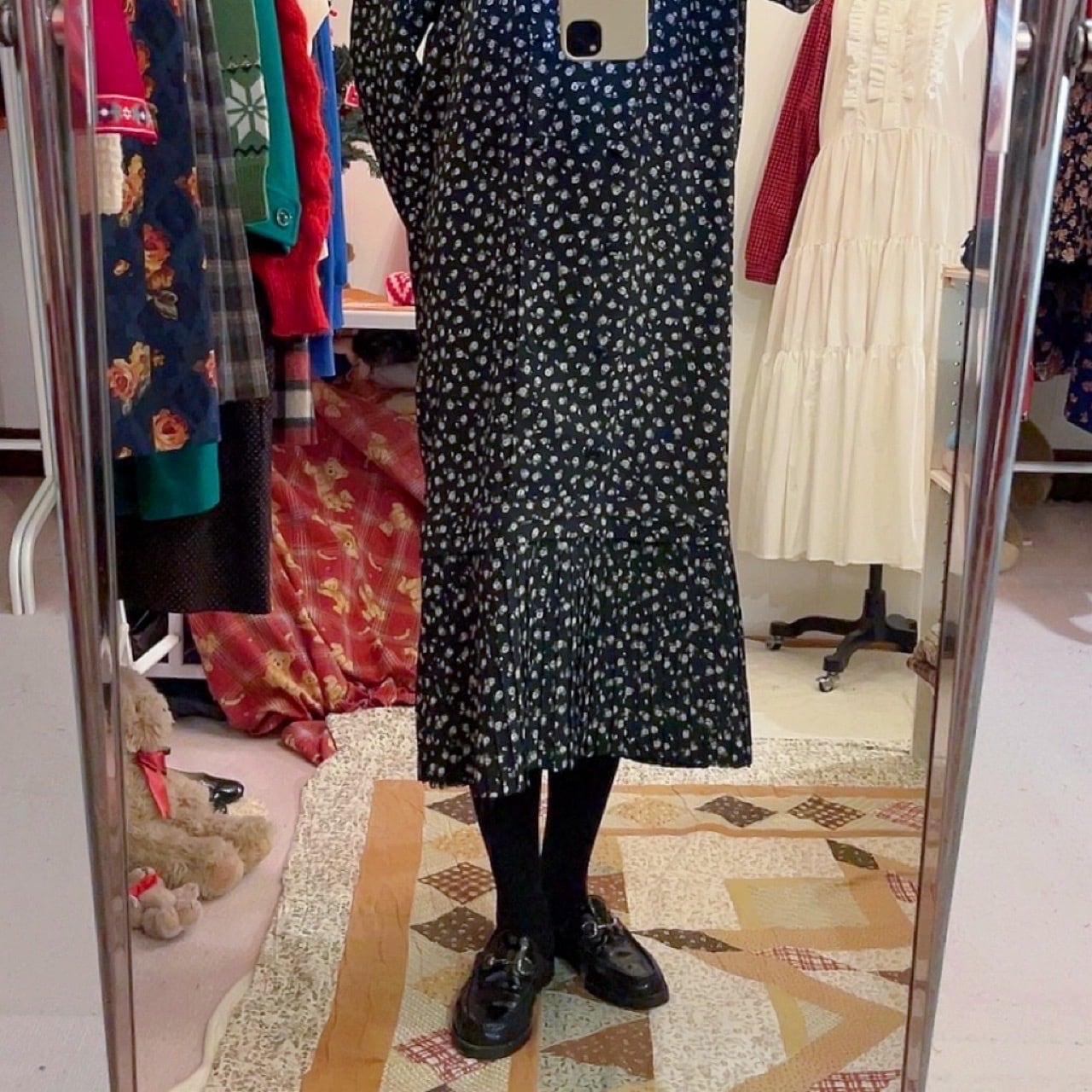 mini rose lace collar one-piece