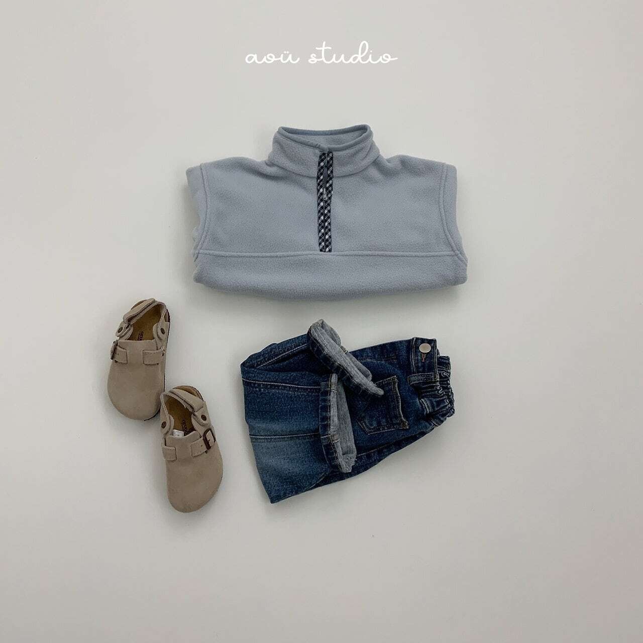 〖取寄〗韓国子供服 / 26winter / aoustudio /タイム ポケット デニムパンツ/ キッズ服 *XS~L*