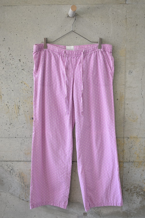 Pink patterned pajama pants