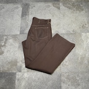 70's brown boots cut denim pants
