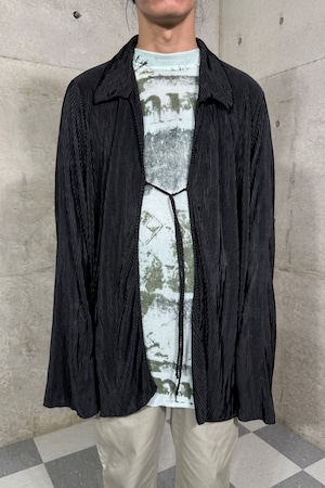 vintage ribbon pleats shirt