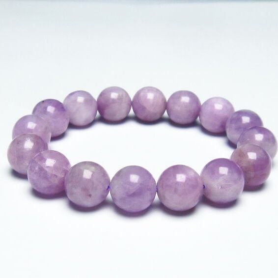 クンツァイト ブレスレット 12mm ミルキークンツァイト 一点物 メール便送料無料 [M便 1/10] 111-19701