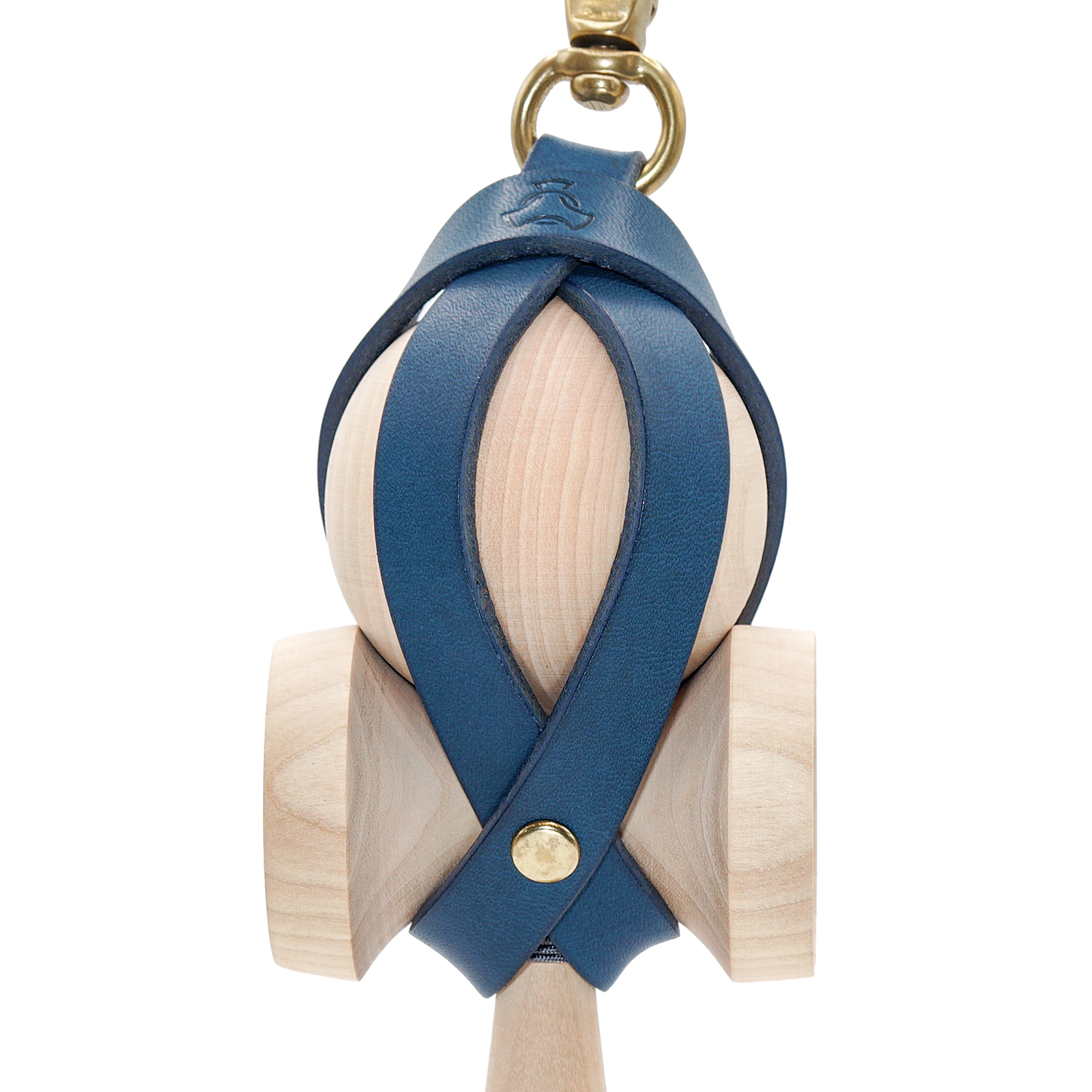 数量限定】KENDAMA HOLDER / けん玉ホルダー ブルー / 栃木レザー 使用