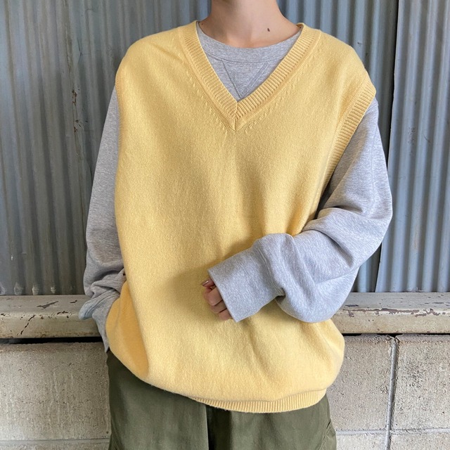 90年代 L.L.Bean エルエルビーン ウールニット ベスト メンズL 古着 