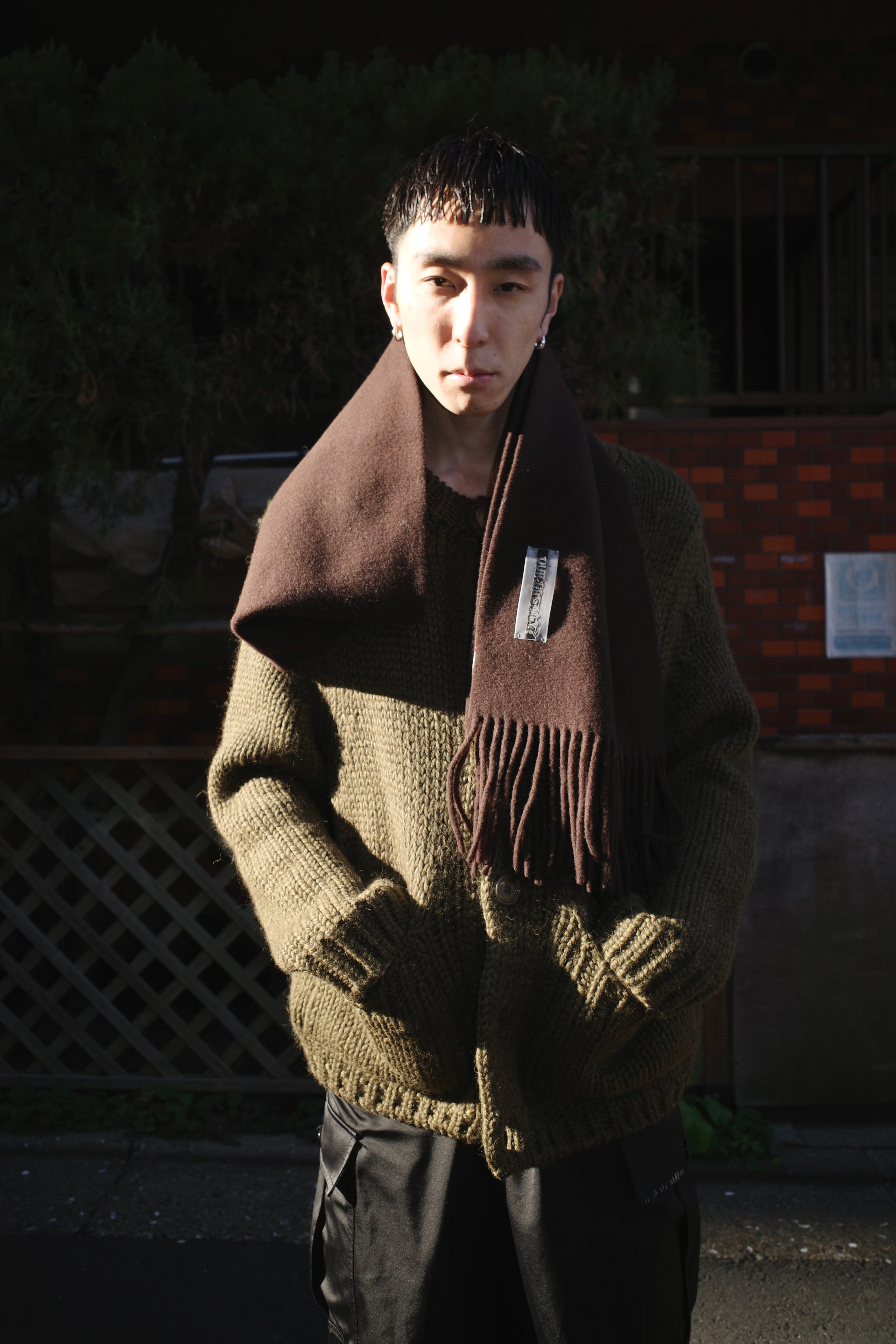 OUR LEGACY OVER CARDIGAN Olive Mega Alpaca Wool M4253OO | BEST
