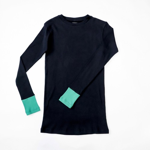 《michirico 2026AW》Switching colors rib knit / black / F(大人)