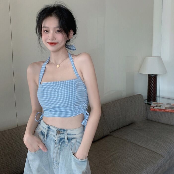 スプリングサマートップス 格子柄レッドニットジャケット 春物 夏物 ドラファッションホール41699125723