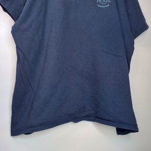 ギルダン　クルーネック　プリントT　オーバーサイズ　企業ロゴ　ネイビー　XL