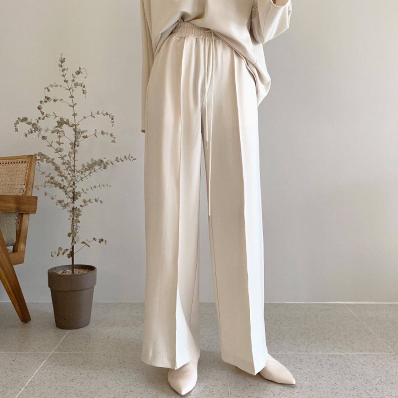 セットアップセンタープレスパンツ　a0024