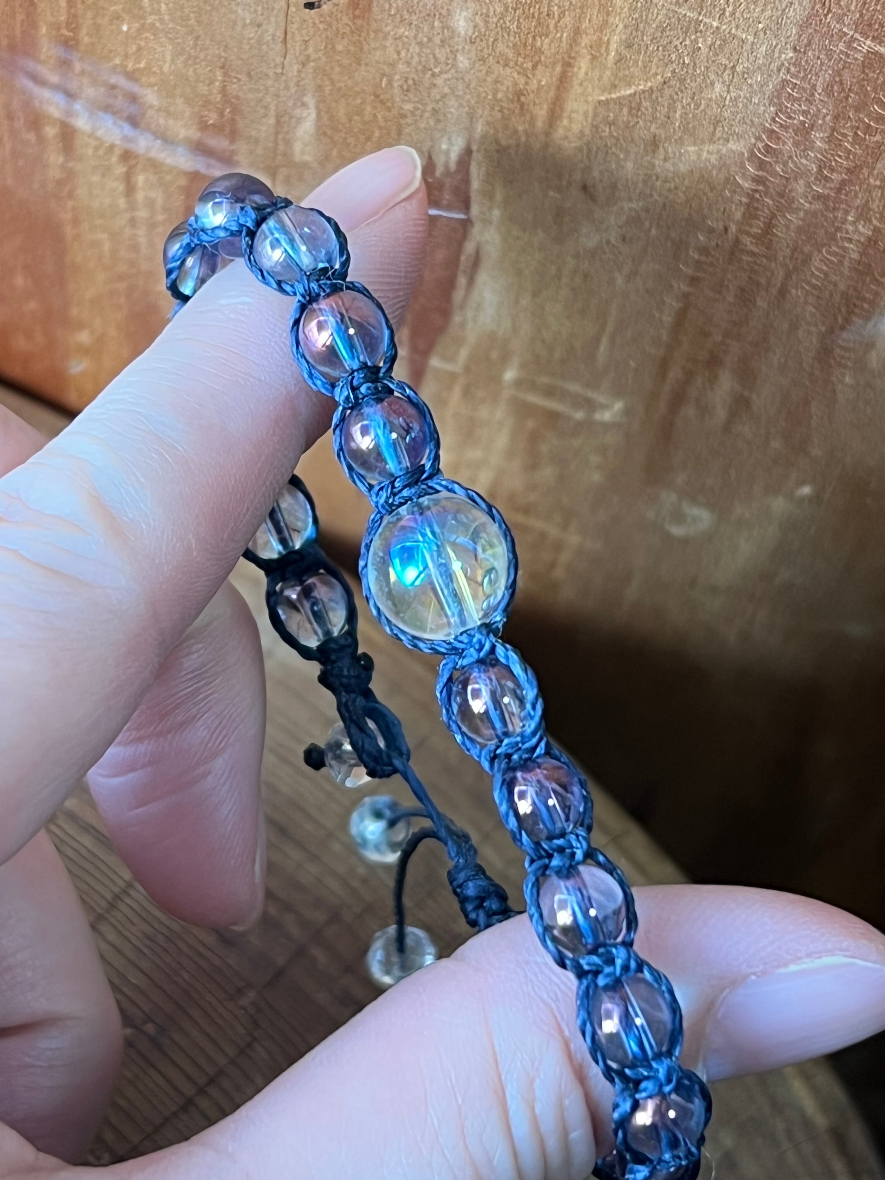 【躊躇が生まれる基準】マクラメ fairyブレス パープルフラッシュブレス