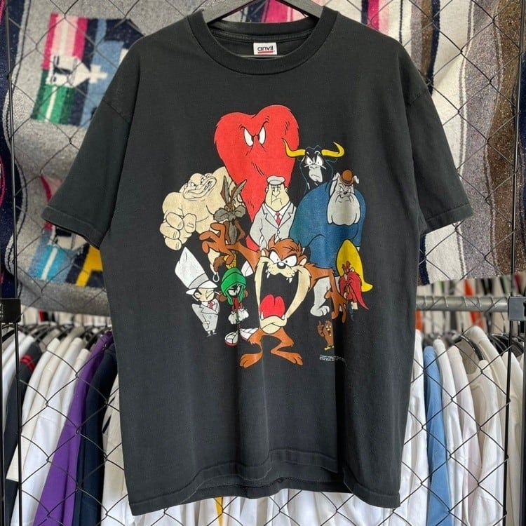 90s USA製 ルーニーテューンズ デザインTシャツ キャラクター系 XL