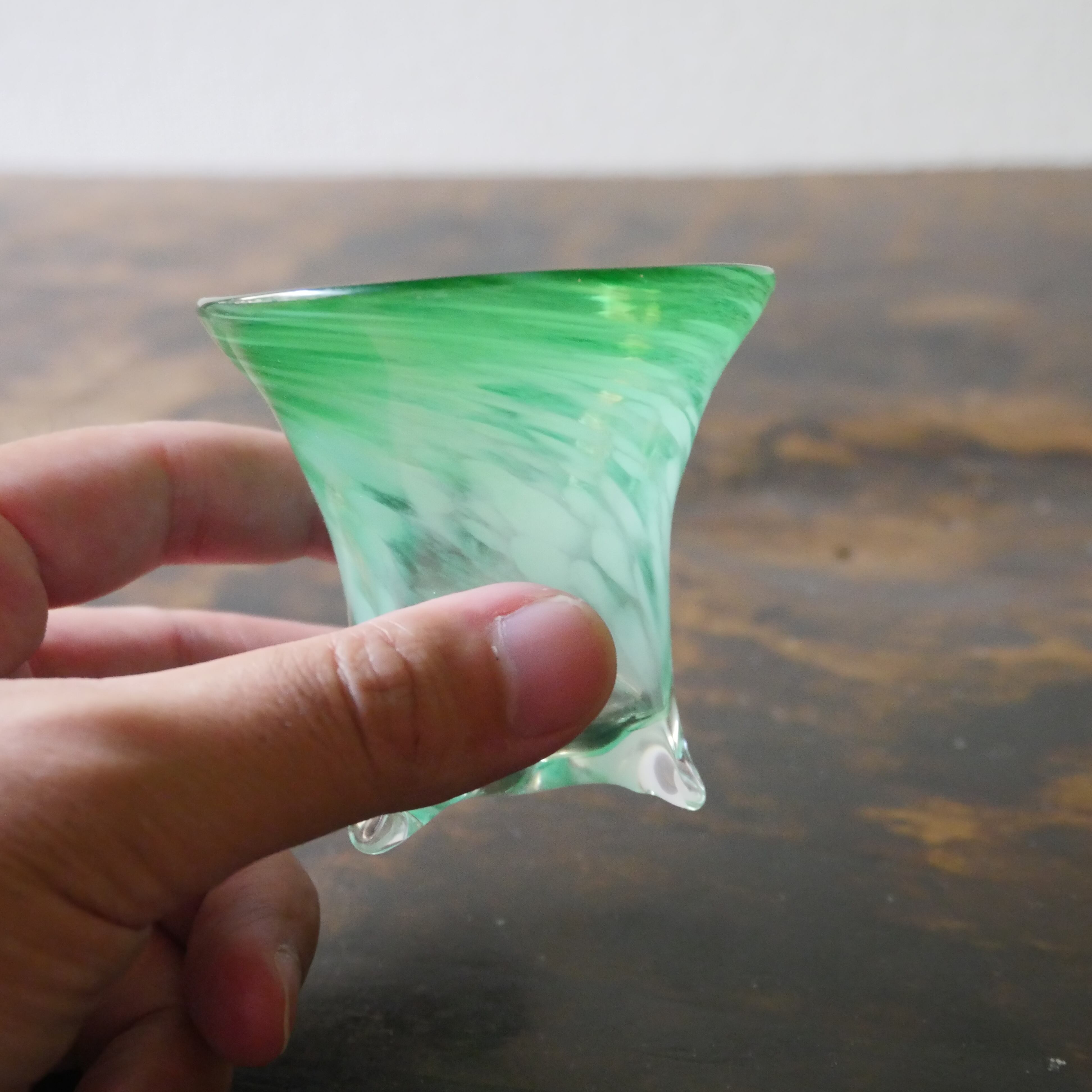 25夏】足付きぐい呑（120cc）翠風のしずく | TSUNE;田中恒子の器