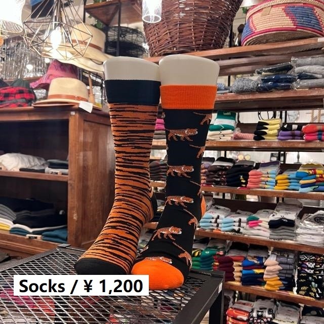 TOPANGA SOCKS Men's　アシンメトリータイガーソックス