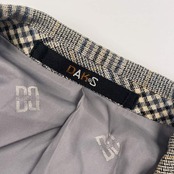 DAKS ダックス チェック柄 背抜き テーラードジャケット 96AB5/グレー系 メンズ