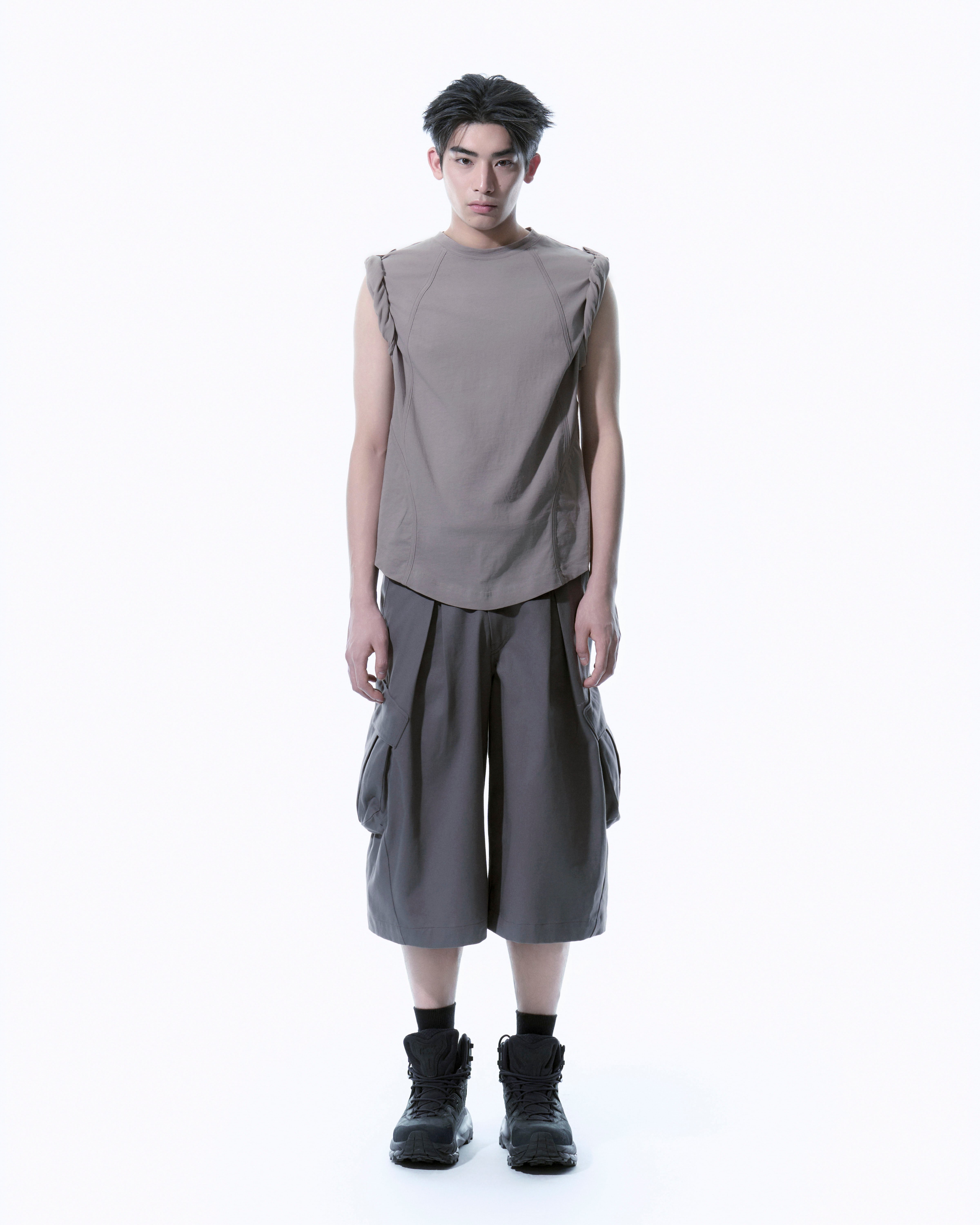 SAN SAN GEAR] ROLLABLE T-SHIRT [LIGHT PURPLE] 正規品 韓国ブランド