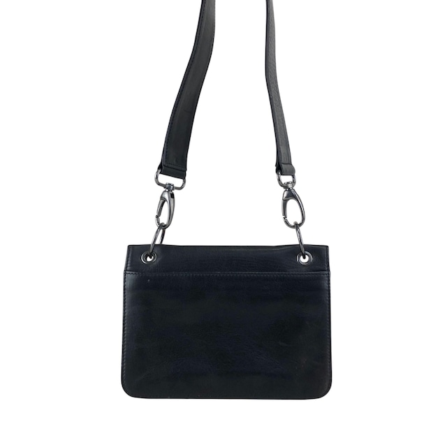 GIVENCHY ジバンシィ ショルダーバッグ ブラック オレンジ ロゴ レザー ナイロン セミショルダーバッグ vintage ヴィンテージ オールド ahpuhk