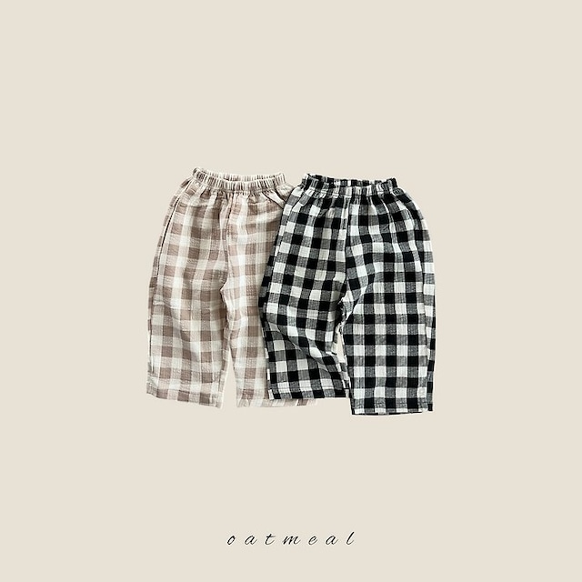 【取寄】oatmeal|check pants|チェックパンツ|XS-XL|kids|26 autumn