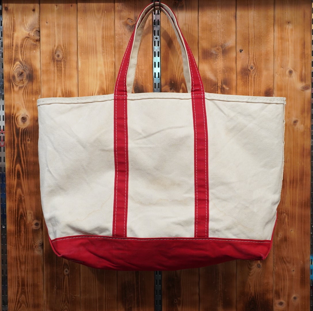 80s90s l.l.bean llbean エルエルビーン ジップ トートバッグ 赤 鞄