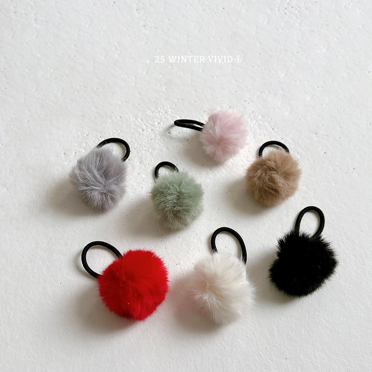 pom-pom hair tie【VIVID】※12月下旬〜1月上旬発送予定