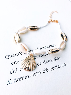 Shell gold bracelet&anklet (シェル ゴールド ブレスレット&アンクレット)