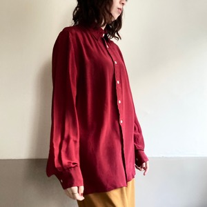 1970s GIVERNCHY for Saks Fifth Avenue Red Silk Shirt