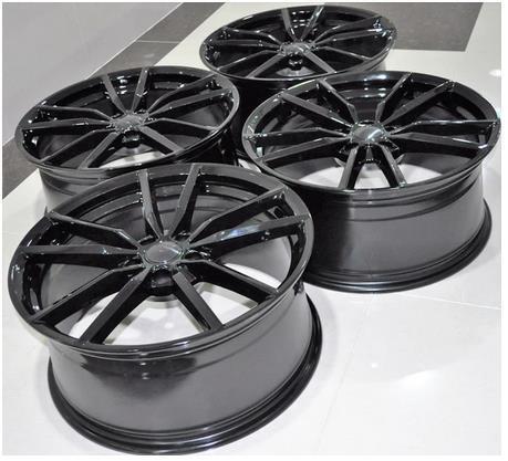 19インチ Black ホイール ( ４本セット ) VW ゴルフ R GTI ジェッタ パサート ビートル CC フェートン シロッコ 　 -DFO-1158 | importparts-zeroone