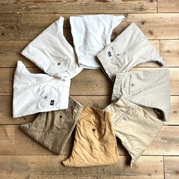 1点物◇USA素材エルエルビーン白チノパン古着33メンズML