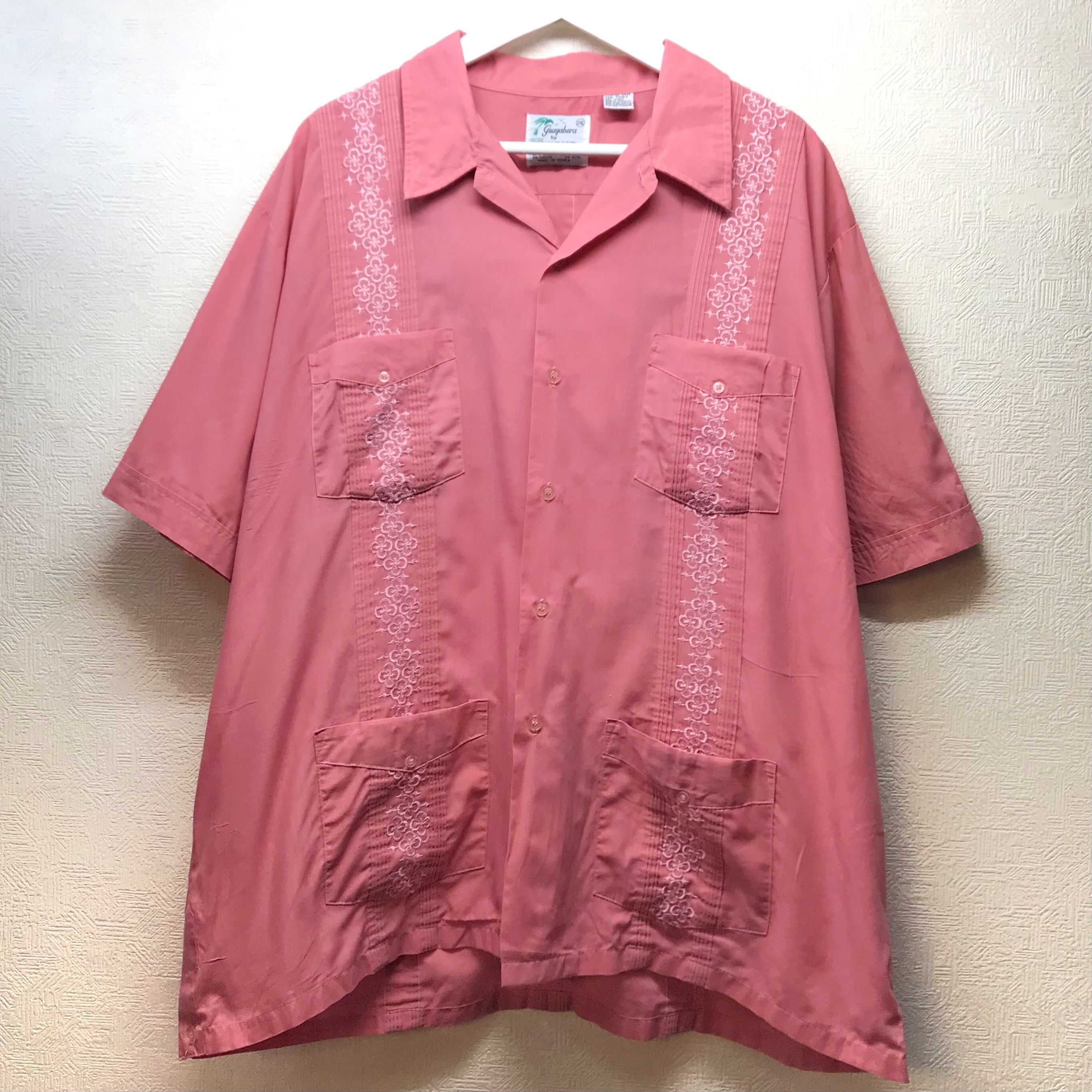 salmon pink sweat shirts 半袖シャツ　ピンク